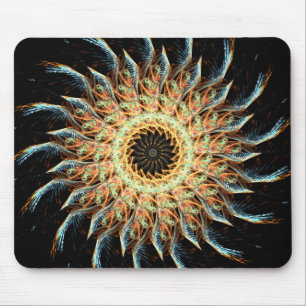 Mousepad Rótulo de girassol fractal