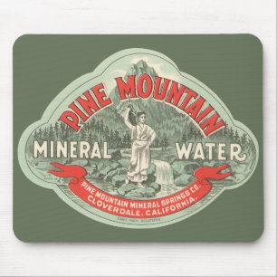 Mousepad Rótulo de Produto Antigo, Água Mineral Pine Mounta