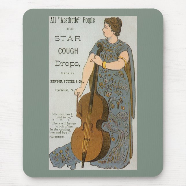 Mousepad Rótulo de Produto Antigo, Estrelas para a Tosse co (Frente)