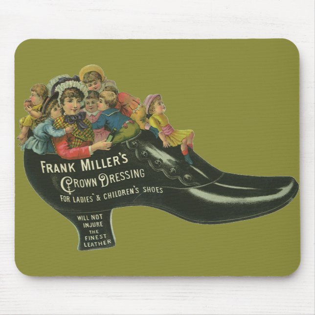Mousepad Rótulo de Produto Antigo, Frank Miller's Shoe Poli (Frente)