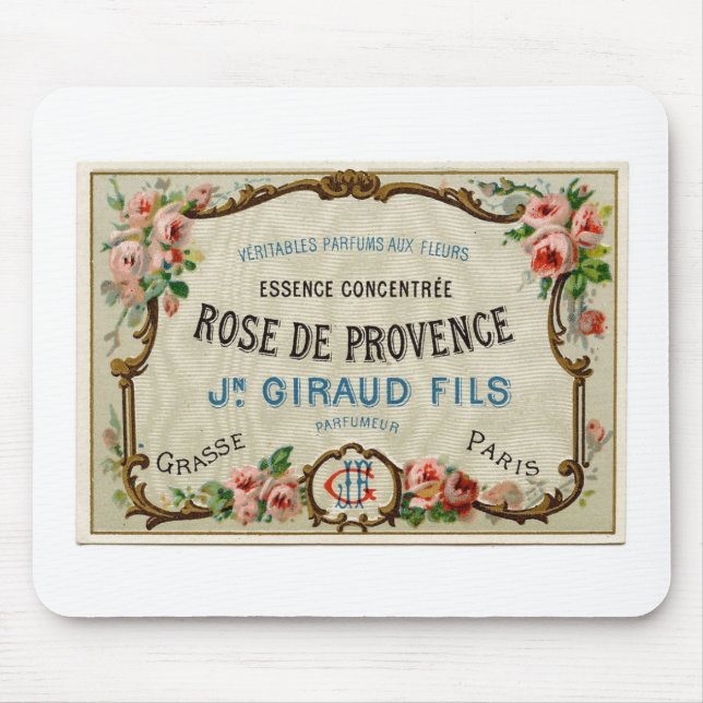 Mousepad Rótulo Francês Vintage (Frente)