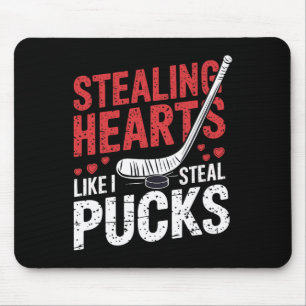 Mousepad Roubando Hockey Com Corações Como Roubo Namorados 