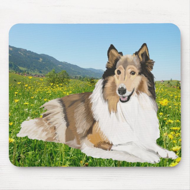 Mousepad Rough Collie (Frente)