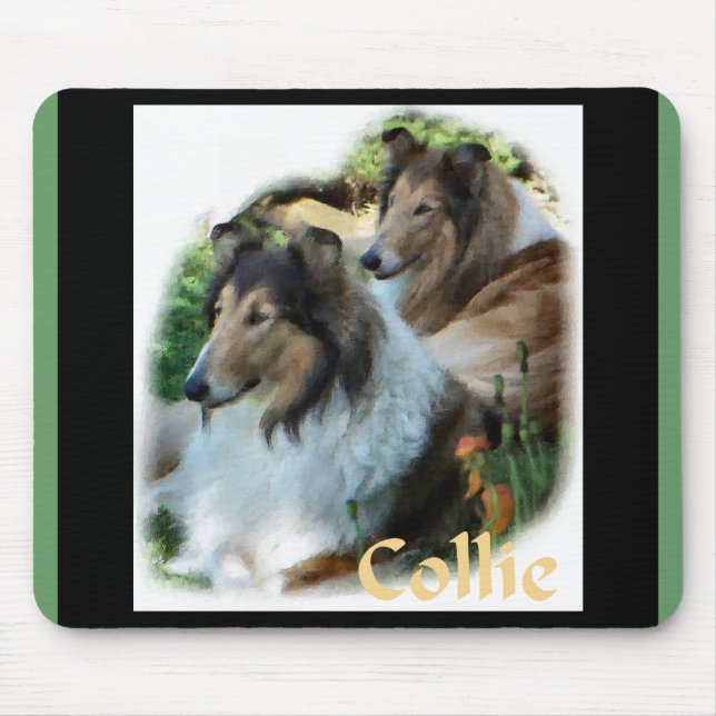 Mousepad Rough Collie Art Gifts (Frente)