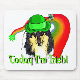 Mousepad Rough Tri Collie Saint Patricks