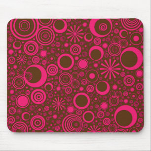Mousepad Rounds, Pad do Mouse Computador Rosa-Marrom