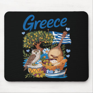 Mousepad Roupa com a bandeira grega ideia para crianças com