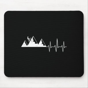 Mousepad Roupa Coração Batendo de Bicicleta Montanha Amo Ci
