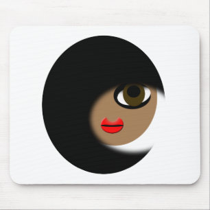 Mousepad Roupa da menina do afro-americano!
