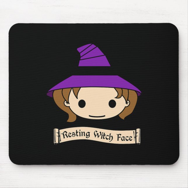Mousepad Roupa de Bruxa Descansada de Halloween (Frente)
