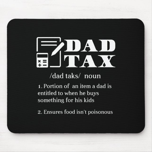 Mousepad Roupa de Definição de Imposto do pai (Frente)