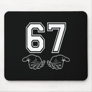 Mousepad Roupa de meme engraçado 67 Seis Sete Halloween Ger