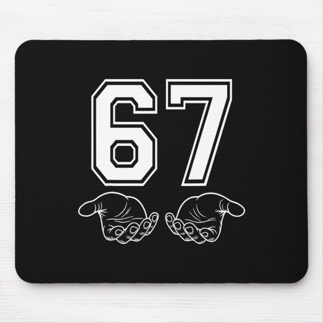 Mousepad Roupa de meme engraçado 67 Seis Sete Halloween Ger (Frente)
