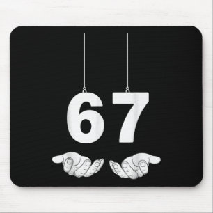 Mousepad Roupa de meme engraçado 67 Seis Sete Halloween Ger