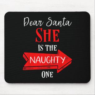 Mousepad Roupa de Natal Combinando para Casais Ela é a Na