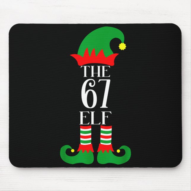 Mousepad Roupa de Natal de Elfo 67 Pijama 67 Meme Geração A (Frente)