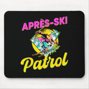 Mousepad roupa de patrulha de après-esqui retrô dos anos 80