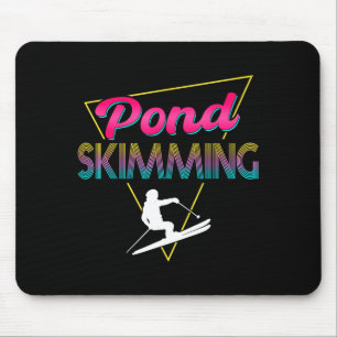 Mousepad roupa de skimming de lagoa retrô dos anos 80 esqui