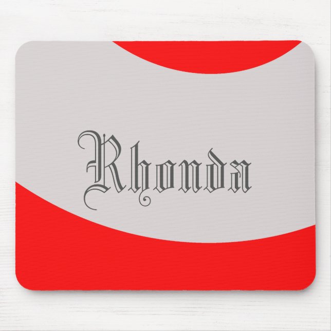 Mousepad Roupa vermelha e Cinza (Frente)