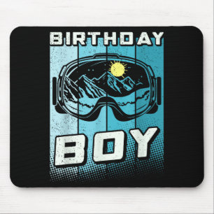 Mousepad Roupas de aniversário masculinas de snowboard