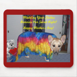 Mousepad Roupas de modelagem de dias de as mães