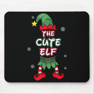 Mousepad Roupas de Natal de Elfo Fofo Pijamas Família Combi