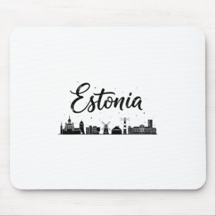 Mousepad Roupas de viagem de férias no horizonte da Estônia