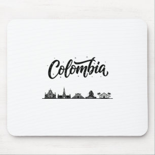Mousepad Roupas de viagem de férias no horizonte de Colômbi