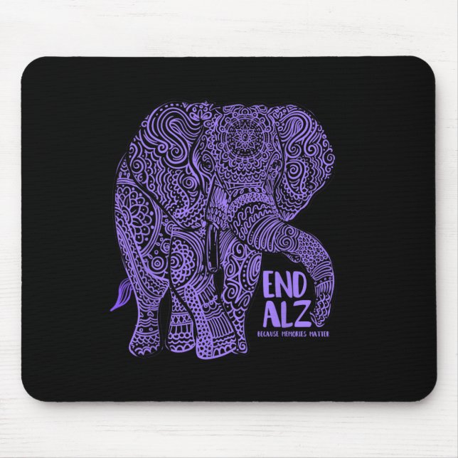 Mousepad Roupas e Conscientização do Elefante Roxo Heimerhe (Frente)