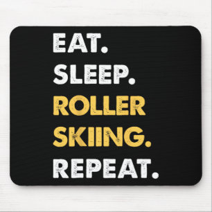 Mousepad Roupas engraçadas para Esqui com Rodas Coma Durma