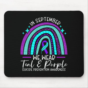 Mousepad Roupas Masculinas Teal Roxo Conscientização Preven
