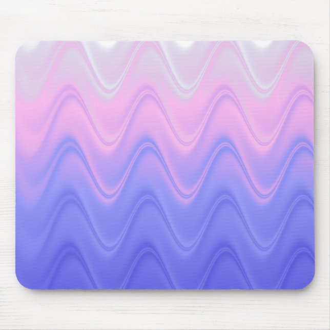 Mousepad Roxo Abstrato Ondulado Rosa (Frente)