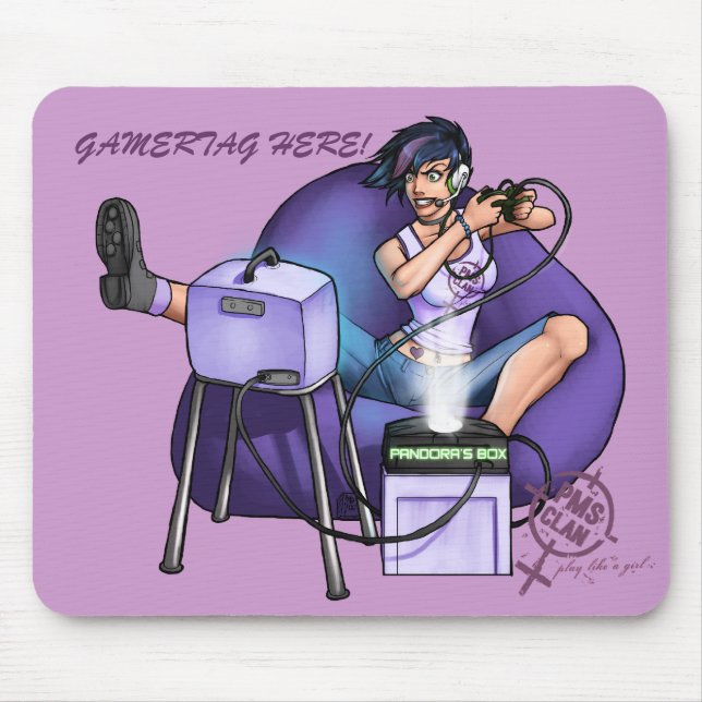 Mousepad Roxo da caixa de Pandora de PMS Mousepad- (Frente)