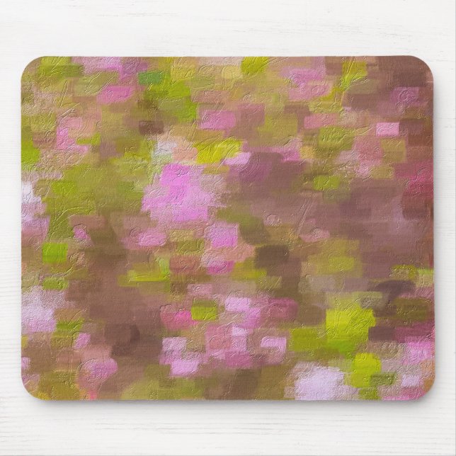 Mousepad Roxo da Temporada de Primavera Abstrato (Frente)