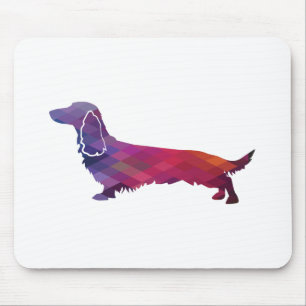 Mousepad Roxo Dachshund Geo de Cabelo Longo