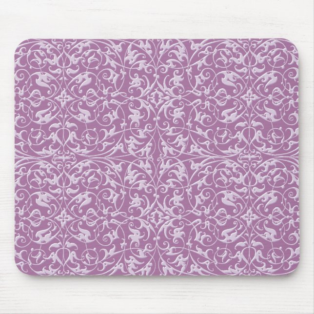 Mousepad Roxo decorativo do teste padrão (Frente)