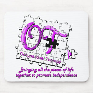 Mousepad roxo do quebra-cabeça do ot