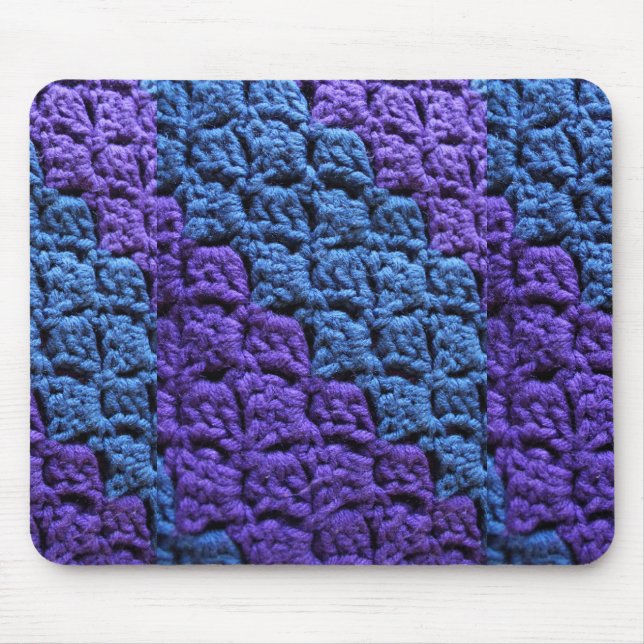 Mousepad Roxo e Crochet azul (Frente)