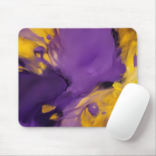 Mousepad Roxo e Dourado Abstrato