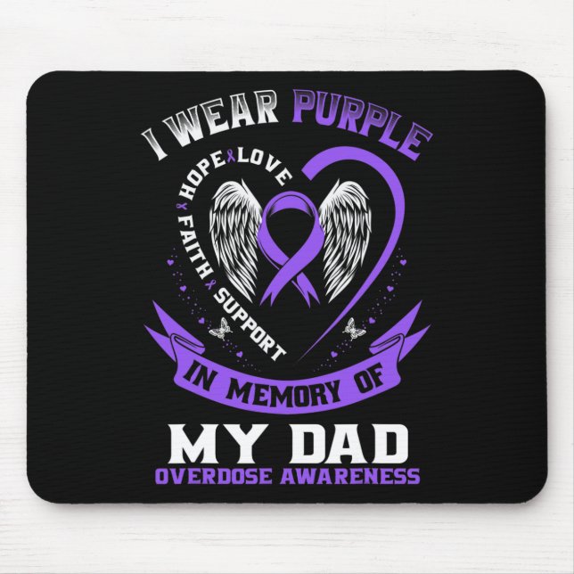 Mousepad Roxo Em Memória Da Minha Consciência Da Sobredosag (Frente)