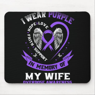 Mousepad Roxo Em Memória Da Minha Esposa Sobre Sobredosagem