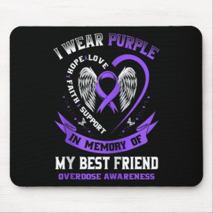 Mousepad Roxo Em Memória Da Minha Melhor Amiga Sobredosagem