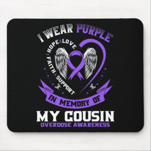 Mousepad Roxo Em Memória Da Sobredosagem De Medicina Da Min
