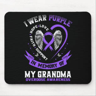 Mousepad Roxo Em Memória Da Vovó Conscientização Sobre Over
