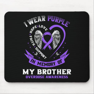 Mousepad Roxo Em Memória De Awarenes Irmãos À Sobredosagem