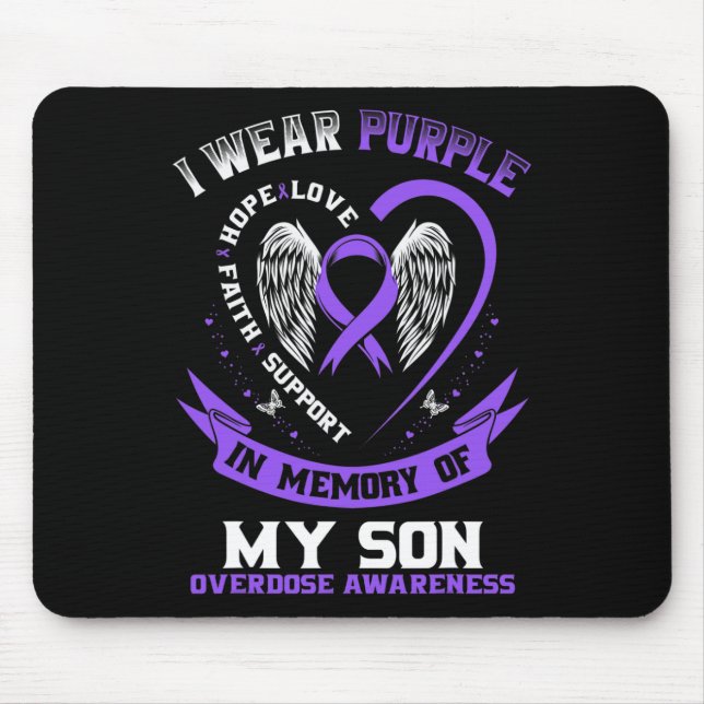 Mousepad Roxo Em Memória Do Meu Filho Conhecimento Da Sobre (Frente)
