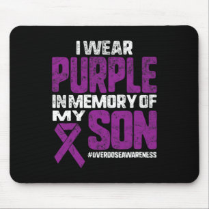 Mousepad Roxo Em Memória Do Meu Filho Sobre-Dosagem