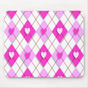 Mousepad Roxo Hearts Argyle