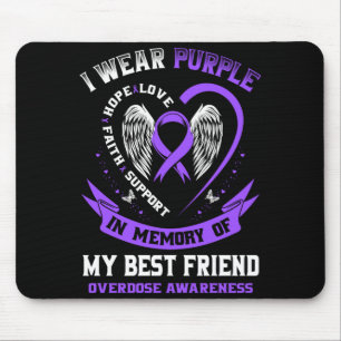 Mousepad Roxo masculino em memória de amigo overdose de dro