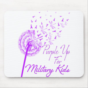 Mousepad Roxo para Crianças Militares Dandelion - Mês